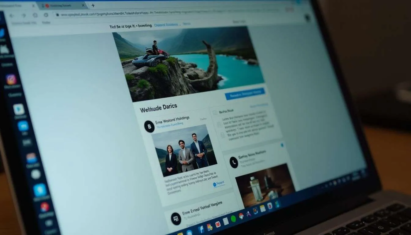 A Cluttered Computer Screen Displays Outdated Website Thumbnails And Slow-Loading Images.